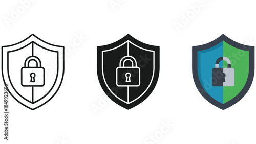 Shield icons representing security and protection
