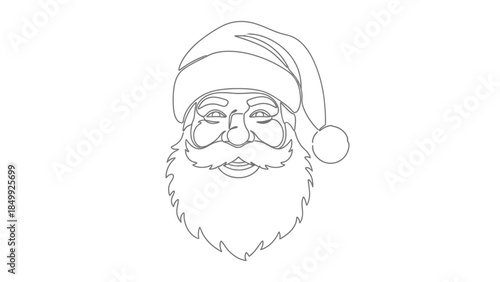 smiling santa claus sketch