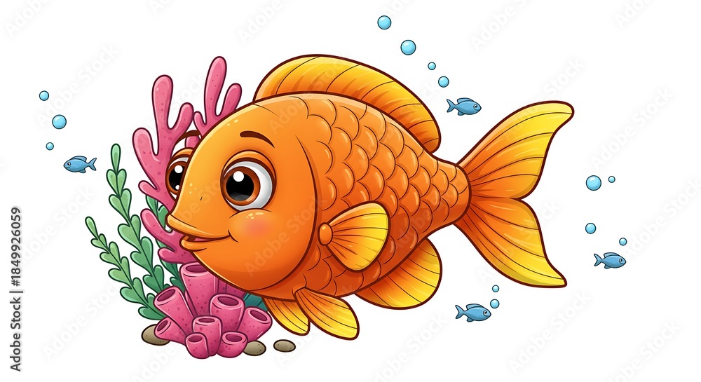 Naklejka premium Fin-tastic Reef Friend