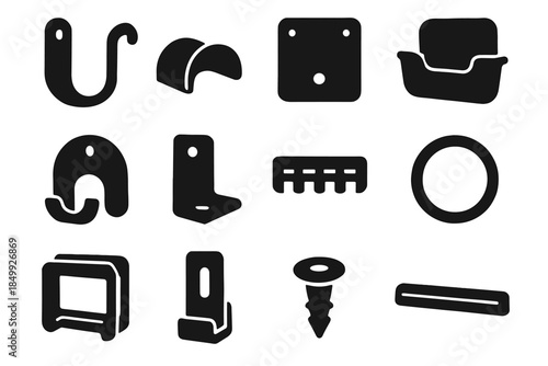 Curve icon vector icons wall bar storage hose slot disc loop ring