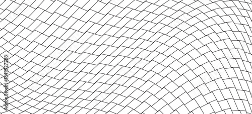 Black metal mesh seamless pattern vector illustration. Metal grid pattern. Silhouette Steel wire Chain link Fence Pattern. Wire mesh fence isolated on white background