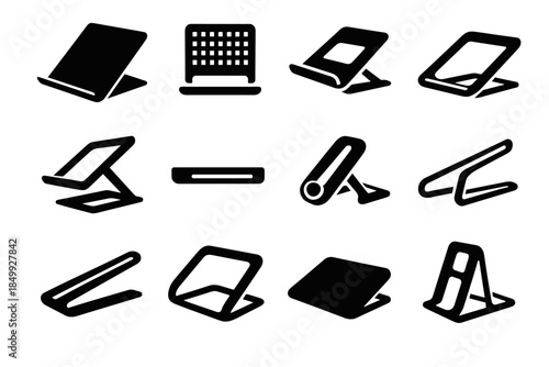 Disc vector laptop spine pressure pass icons stand icon hinge side slim