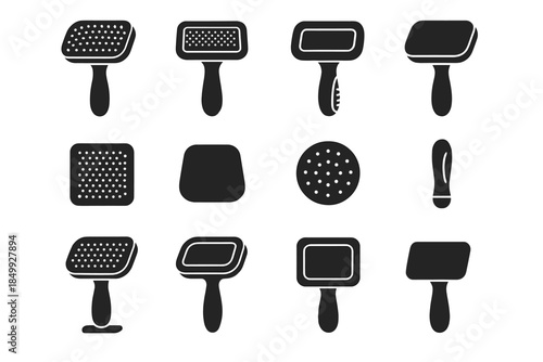 Icon grip icons frame base pet brush plate vector head strip rounded