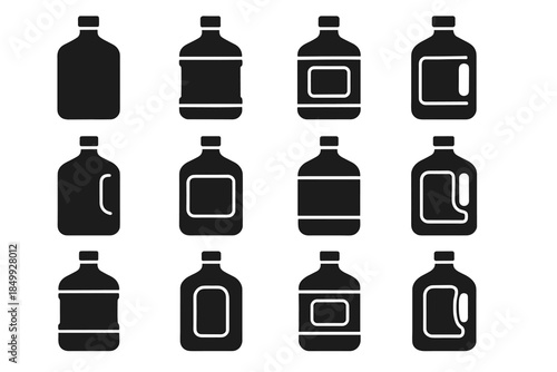 Icons slab band icon tile bottle vector large body bottom arc dispenser