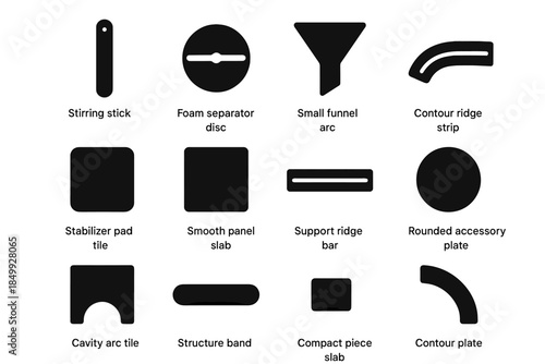 Icons accessory support jug disc icon vector bar smooth accessories funnel arc