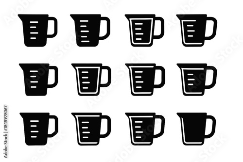 Support slab jug icons contour panel modern angled bottom tile icon vector