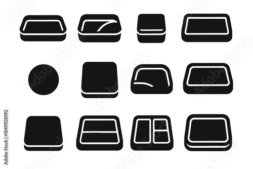 Smooth disc curved modern line divider vector plate icons shallow icon desktop