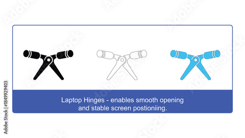 Laptop hinges smooth opening and stable screen positioning