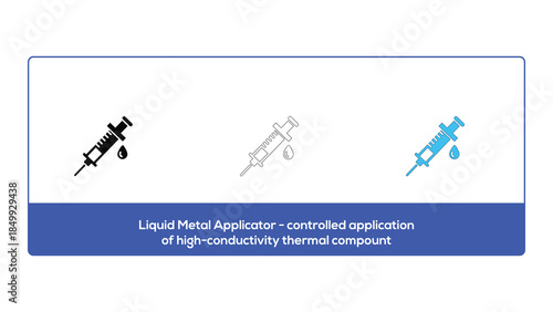 Liquid metal applicator for controlled application of thermal compound