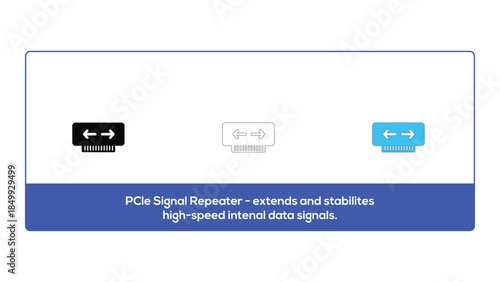Pcie signal repeater for extending and stabilizing high-speed internal data signals