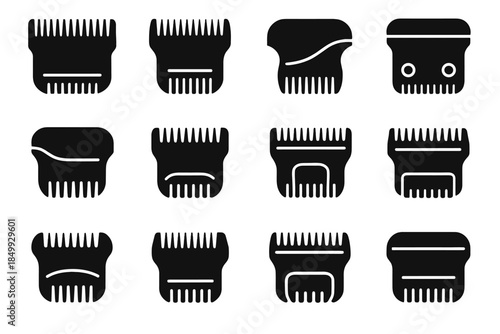 Stabilizer slab panel clipper line icon support contour arc hair blade vector