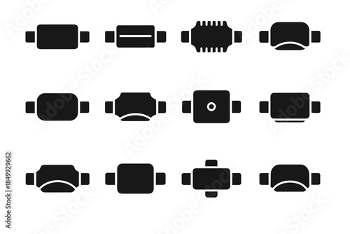 Slab icons inline arc icon splitter strip mount vector panel smooth tile