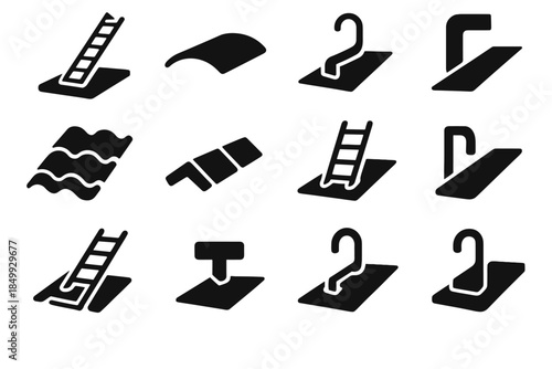 Roof edge rounded smooth icon icons vector pad ridge ladder cavity panel