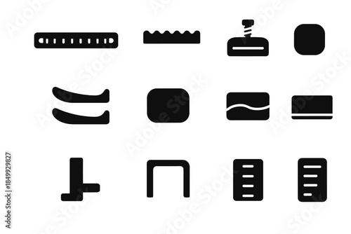 Stabilizer slider compact band bar adjustable icon shoe vector support ridge rack