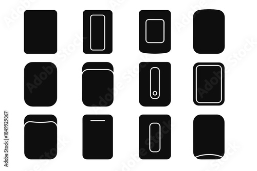 Compact edges vector slab ridge icon remote icons cavity tile contour fan