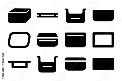 Arc piece desk line icon vector stabilizer pad icons under deep tile