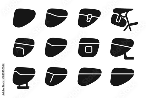 Piece base ridge icon arc bike oversized divider edge strip saddle bag