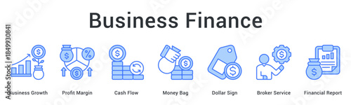 Business finance drives growth tracking profit margins and cash flow with broker services and comprehensive reporting.