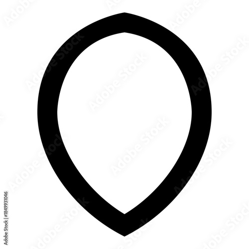 Minimalist Location Marker: A sleek, black, minimalist location marker, simple in design and potent in its visual message.