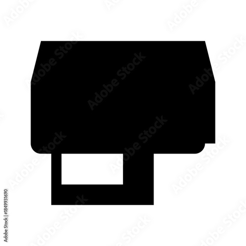 Printer's Silhouette: A minimalist, high-contrast illustration of a modern printer, perfectly conveying the essence of printing technology and office equipment.