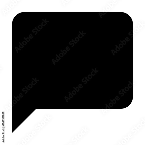 Message Bubble Icon: A minimalist representation of a chat bubble, symbolizing communication, dialogue, and conveying ideas. A versatile visual element, perfect for digital interfaces.