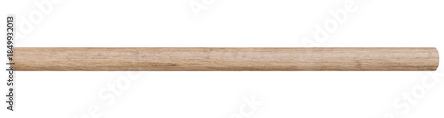 realistic 3d render of a thick wooden curtain rod or closet pole. natural beech wood cylinder stick isolated for interior furniture design. solid round hardwood dowel.