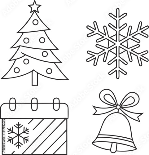 Editable stroke contact icon set, thin line social media network icons collection,