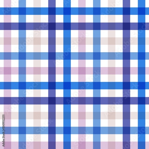 A seamless, repeating pattern of blue and white gingham check.