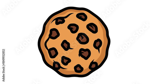 Deliciously baked chocolate chip cookie, a delightful treat perfect for any occasion, offering a sweet and satisfying experience