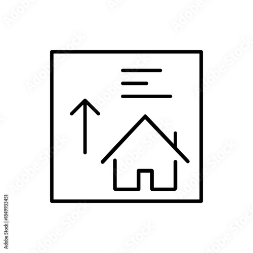 Relocation editable icon. Moving services Illustration sign. Moving symbol. shipping logo.