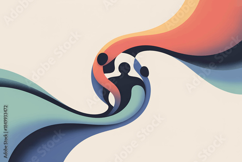 International Day of Human Fraternity Modern Abstract Artwork.eps