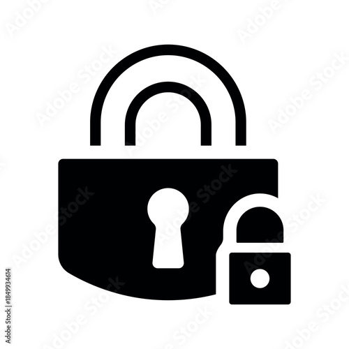 An illustration depicting a black icon of a neural network and artificial intelligence, and everything related to it, on a white background.