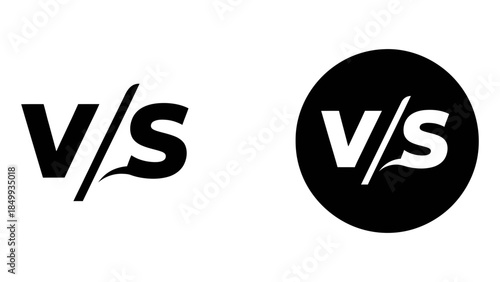 Modern v/s logo designs illustrating typography and iconic representation