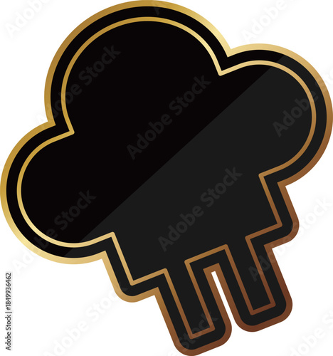 高級感のある凧型のフレーム　ブラック＆ゴールド