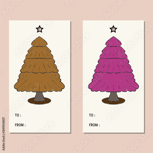 Happy Valentine's Day and Merry Christmas printable gift tags.