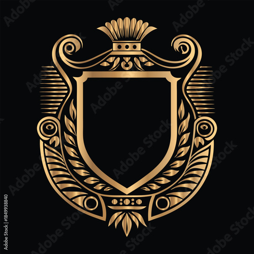 Vector set of gold vintage frames. Elegant element for design in Eastern style, place for text. Floral golden border. Lace illustration for invitations and greeting cards.