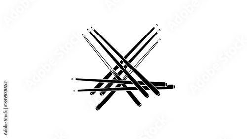 Knitting Needles Crossed Over Each Other.