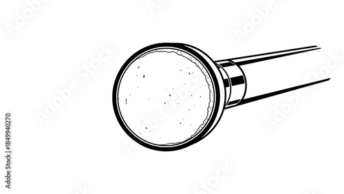 Magnifying Glass with Handle Illustration.