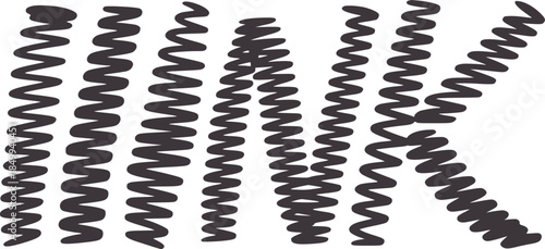 Black wavy lines pattern seamless with varying frequencies