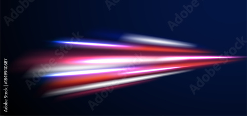 Vector line effect light futuristic motion abstract streak city.
