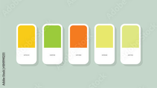 Pastel Spring Color Palette with HEX Codes – Minimal Flat Swatch Design Background