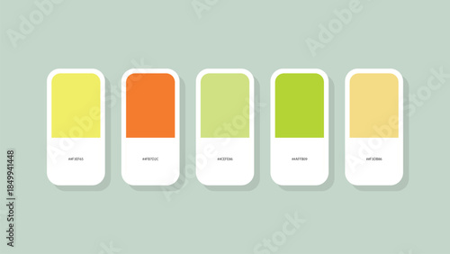 Pastel Spring Color Palette with HEX Codes – Minimal Flat Swatch Design Background