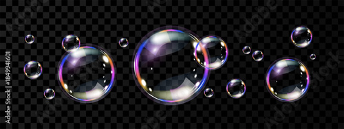 Transparent pink liquid bubbles background. Cosmetic oil, collagen, essence. Skincare product concept. Cosmetics solution. Realistic vector illustration