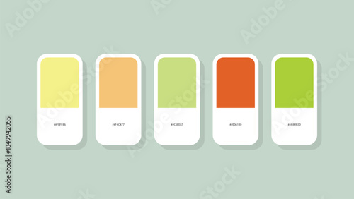 Pastel Spring Color Palette with HEX Codes – Minimal Flat Swatch Design Background