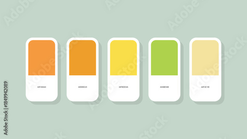 Pastel Spring Color Palette with HEX Codes – Minimal Flat Swatch Design Background