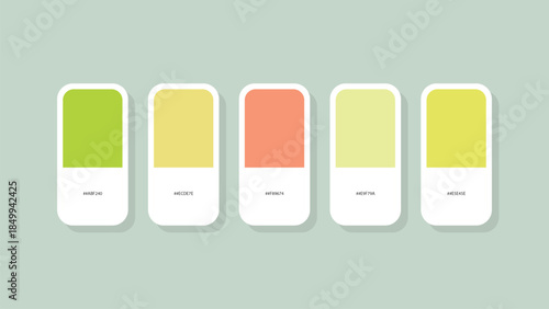 Pastel Spring Color Palette with HEX Codes – Minimal Flat Swatch Design Background