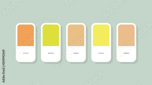 Pastel Spring Color Palette with HEX Codes – Minimal Flat Swatch Design Background