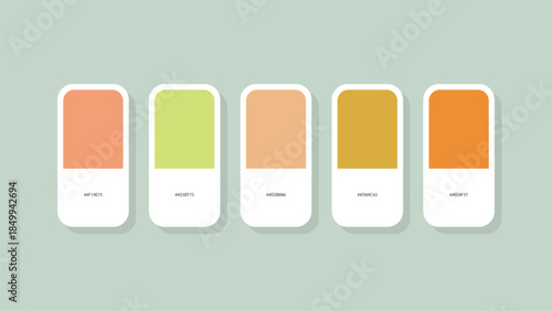Pastel Spring Color Palette with HEX Codes – Minimal Flat Swatch Design Background
