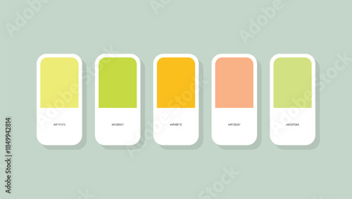 Pastel Spring Color Palette with HEX Codes – Minimal Flat Swatch Design Background