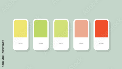 Pastel Spring Color Palette with HEX Codes – Minimal Flat Swatch Design Background